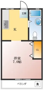 東京都立川市一番町2【アパート】の間取り