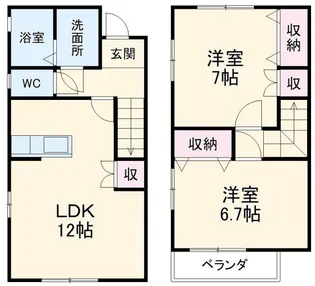 静岡県浜松市中央区小沢渡町【一戸建】の間取り