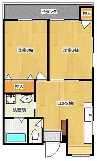 オーシャンパレス屋富祖【2階】の間取り