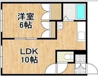 ハイツラッキー【1階】の間取り