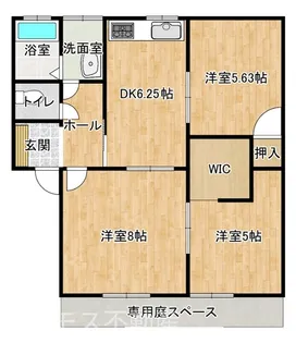 コーポヤマモトA【1階】の間取り