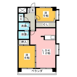 シャトーみなみ【3階】の間取り