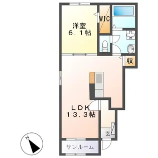 アティランC【1階】の間取り