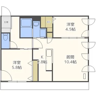 北海道札幌市中央区宮の森一条6【マンション】の間取り