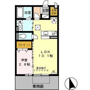 フローレンス長良【1階】の間取り