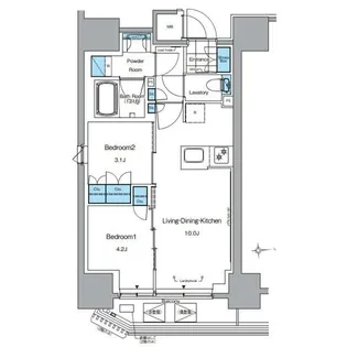 東京都台東区元浅草3【マンション】の間取り