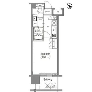 BPRレジデンス三田伊皿子坂【6階】の間取り