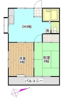 東コーポ B棟【2階】の間取り