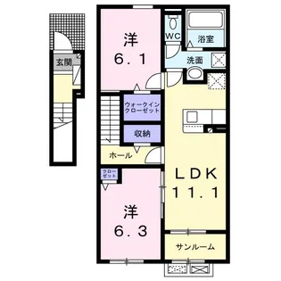 LUXOR G I【2階】の間取り