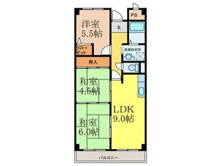 大谷グレイスハイツII【1階】の間取り