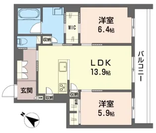 アスターミキ【3階】の間取り