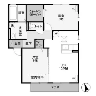 群馬県邑楽郡大泉町大字坂田【アパート】の間取り