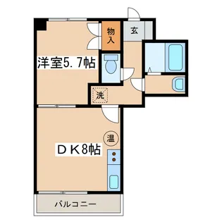 アビタシオンリビエール【7階】の間取り