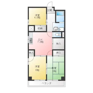 室賀レジデンス【5階】の間取り