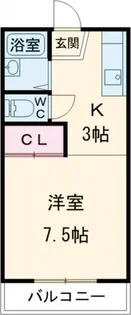 カーサ栗真【2階】の間取り