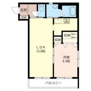 すずらん 東大成【1階】の間取り
