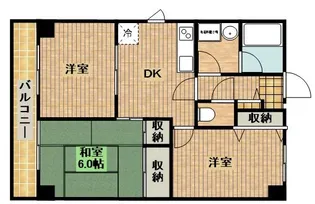 ホワイトメゾンやまびこ【3階】の間取り