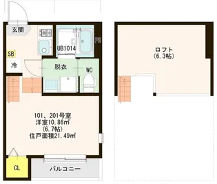 Premium Grace 仙台岩切【2階】の間取り