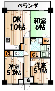 ルワージュ天神町【1階】の間取り