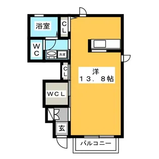 ハッピー8 F【1階】の間取り