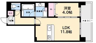 シャーメゾンステージ中央通り【6階】の間取り