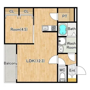 エステイトE岸和田1【3階】の間取り