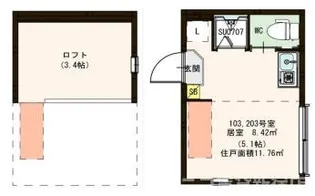 ハーモニーテラス赤羽西【2階】の間取り