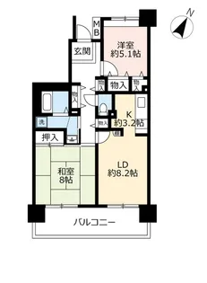 URルネシティ脇浜町【7階】の間取り