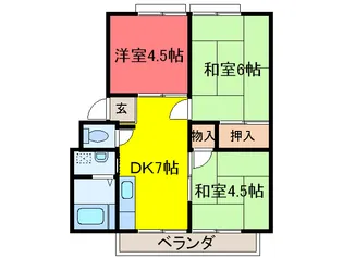 ガーデンハイツ中前【2階】の間取り
