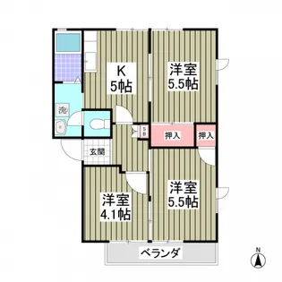 エスペランサ豊城【2階】の間取り