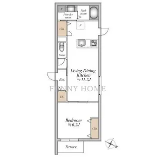 ザ フォレスト明大前【1階】の間取り