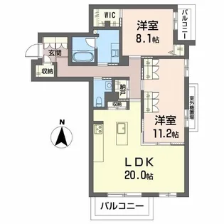 ルジェンド【4階】の間取り