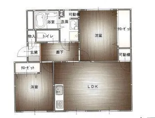 ハイム大谷台 4棟【4階】の間取り