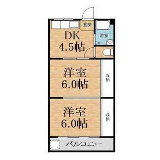 仁戸名グリーンマンション【4階】の間取り
