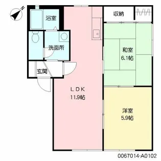 アクィール【1階】の間取り