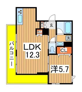 レフィアント・エヌ【3階】の間取り