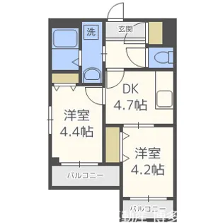 あいプラザ別府【2階】の間取り