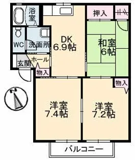 サンヒルズ府中【2階】の間取り