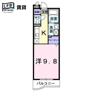 アッソレート・ポストII【3階】の間取り
