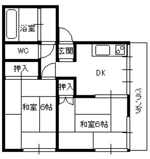 錦マンション【2階】の間取り