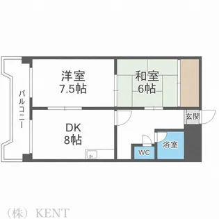 宏友ハイツ【2階】の間取り