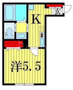 エアカーサ四ツ木【1階】の間取り
