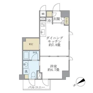 KDXレジデンス駒沢公園【7階】の間取り