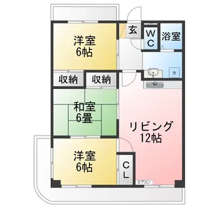 タウンコートくごさき【3階】の間取り