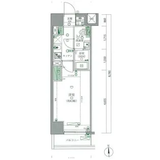 GROWS FUCHU EASTII【8階】の間取り