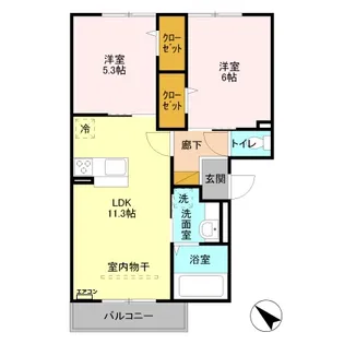 ロイヤルパレス II番館【2階】の間取り