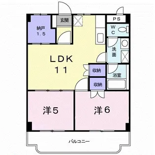 サウスウインド【3階】の間取り