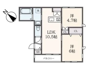 メゾン・ド・オリーブ【2階】の間取り