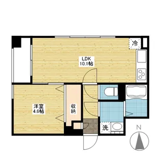 ルミエール大供【10階】の間取り