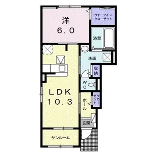 ゼフィランサス【1階】の間取り